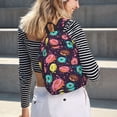 thumbnail image 6 of Honeii Donuts1 Print Canvas College Laptop Backpack, Durable Rucksack Travel Notebook Bag School Backpack Book Bag for Men Women-Small, 6 of 7