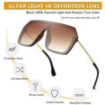 thumbnail image 3 of Oversized Sunglasses For Women Men Classic Trendy Flat Top Sunglasses Protection,leopard, 3 of 5