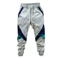 thumbnail image 3 of oqasdz Pants for Men Summer Lightweight Color Block Jogger with Elastic Waistband Trendy Harem Bottoms Fashion Casual Loose Fit Dailywear, 3 of 4