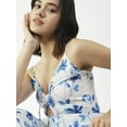 thumbnail image 5 of Moomaya Printed Spaghetti Strap Dress, Tie-Knot Knee Length, Flared Dress, 5 of 8