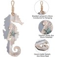 thumbnail image 2 of Decoración de caballito de mar de madera, estrellas de mar y conchas decorativas para paredes y puertas náuticas con encanto costero, 2 of 5