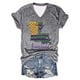thumbnail image 2 of Fiudx Ofertas Del Día Lobigiana Camiseta Casual de Manga Corta con Cuello En V y Estampado de Carnaval para Mujer, 2 of 3