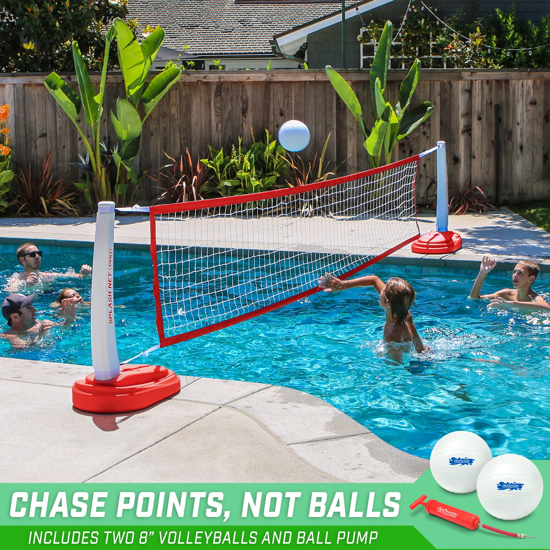 GoSports Splash Net PRO Pool Volleyball Net - Includes 2 Balls