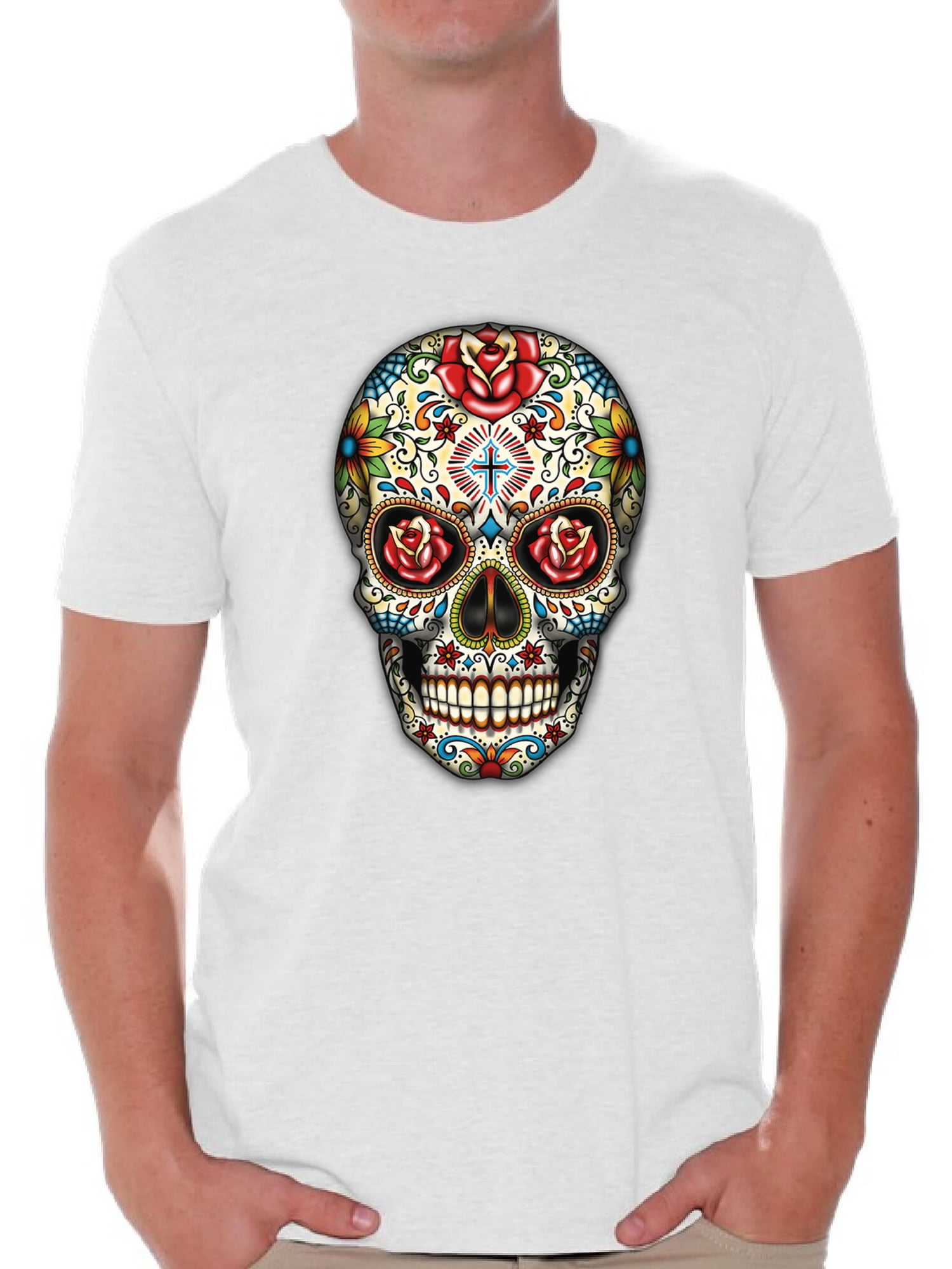 sugar skull shirts mens