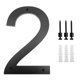 thumbnail image 1 of CHAO Placa de número de casa, 10.0 in (2, negro), números de puerta modernos, placa de aleación de zinc, números de dirección de casa, 1 of 5