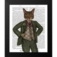 thumbnail image 2 of Fab Funky 15x18 Black Modern Framed Museum Art Print Titled - Cat in Tartan Waistcoat, 2 of 5
