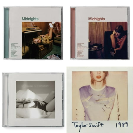 Midnights (X) (Jade Green CD) & Midnights (X) (Blood Moon CD) & Tortured Poets Department (X) (Manuscript- Bonus Track) & 1989