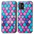 thumbnail image 2 of Compatible avec Infinix Hot 10 Étui Portefeuille Coloré Fente pour Carte en Cuir Pu Support Magnétique Blocage Rfid, 2 of 3