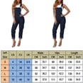 thumbnail image 5 of Women Denim Jeans Bib Suspender Pants, Solid Color Sling Backless Baggy Long Pants Overalls, 5 of 5
