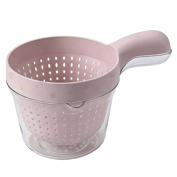 Small Fruit Colander and Dual Layer Draining Basket, Fruit Washing Bowl with Strainer — Double-Layer Plastic Drain Bowl, Suitable for Washing Berries, Tomatoes, and Grapes