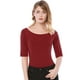thumbnail image 2 of Camiseta Allegra K Día de San Patricio Suave De Media Manga Con Cuello Redondo Entallado Para Mujer Rojo XS, 2 of 6