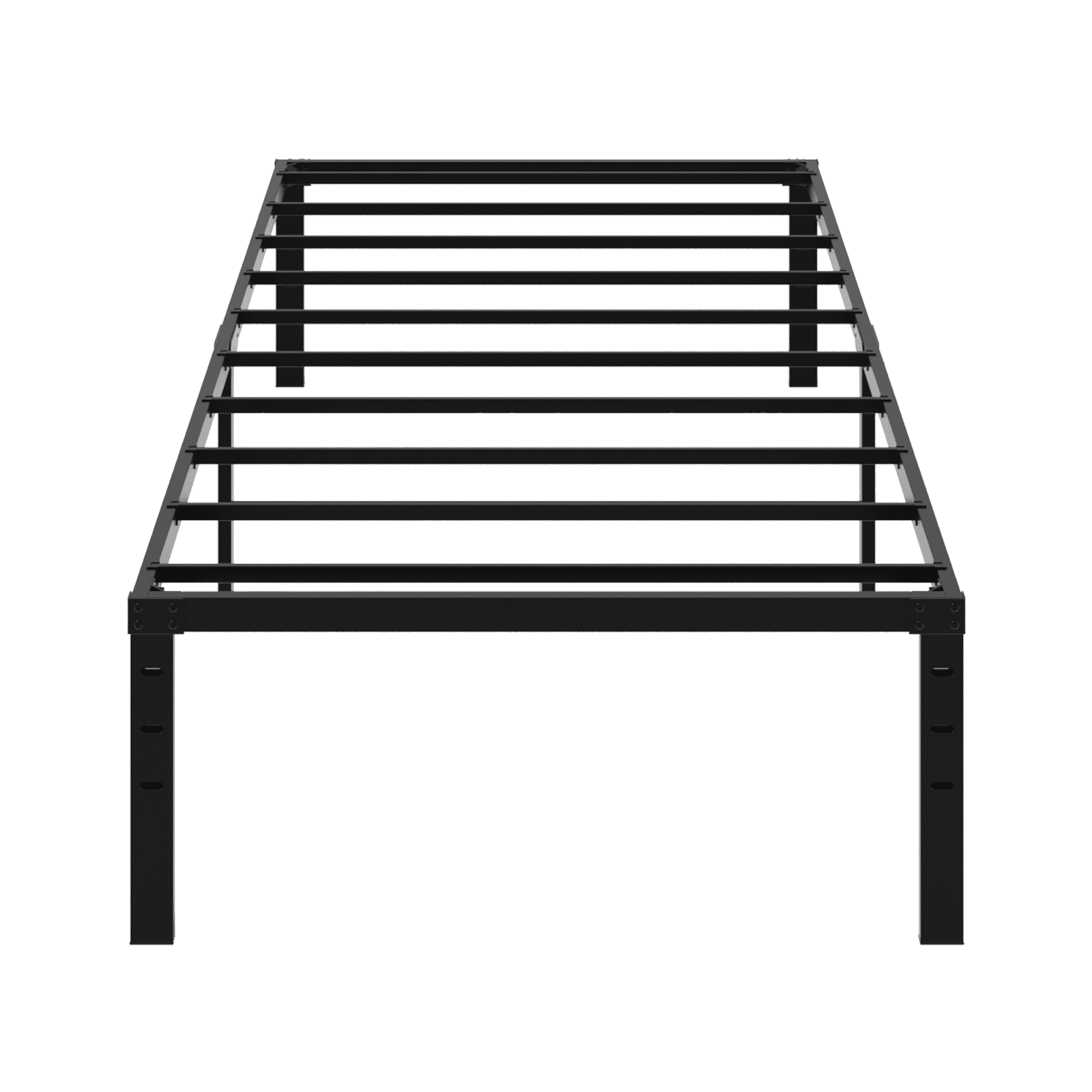 Twin Size 14 Inch Heavy Duty Metal Platform Bed Frame Noise Free Sturdy Steel Bed Base No Box Spring Required Underbed Storage For Bedroom Guest Room