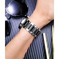 thumbnail image 4 of Thick Stainless Steel Watch Band Metal Heavy Watch Bracelets Polished Matte Brus, 4 of 5