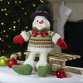 thumbnail image 2 of Northlight 18" Red and Green Sitting Smiling Snowman Christmas Figure, 2 of 5