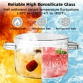 thumbnail image 5 of Cookware Glass Stovetop Pot with Lid, Pasta 64oz High Borosilicate Glass Saucepan, Resilient Heat Resistant Coffee Tea Milk Cooking Pot, Noodle Soup Cookware Transparent with Cover, 5 of 7
