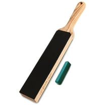 BeaverCraft LS6P1 Leather Paddle Honing Strop Kit with Sharpening Polishing Compound 14" x 2" Knife Stropping Paddle Block for Honing Woodworking