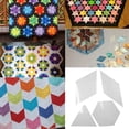 thumbnail image 4 of yuksok 4Pack Multifunctional Quilting Rulers Triangle Diamond Hexagon Shape Template Patchwork Weaving Accessories, 4 of 9