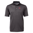 thumbnail image 2 of Men's Cutter & Buck Black Richmond Flying Squirrels Big & Tall Virtue Eco Pique Micro Stripe Recycled Polo, 2 of 3