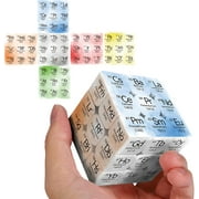Periodic Table 3x3 Speed Cube, UV Printing Element Cube Magic Cube Educational Puzzles Toys for Kids,Beginners and Adults