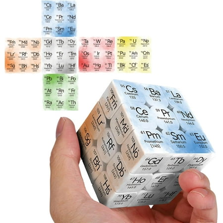 Periodic Table 3x3 Speed Cube, UV Printing Element Cube Magic Cube Educational Puzzles Toys for Kids,Beginners and Adults