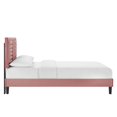 thumbnail image 5 of Modway Sofia Channel Tufted Performance Velvet Twin Platform Bed in Dusty Rose, 5 of 8