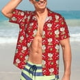 thumbnail image 5 of Lsque cute Christmas Moose pattern Hawaiian Shirt for Men, Unisex Summer Beach Casual Short Sleeve Button Down Shirts-Medium, 5 of 9