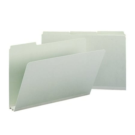 Recycled Folders, Two Inch Expansion, 1/3 Top Tab, Legal, Gray Green, 25/box