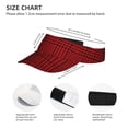 thumbnail image 4 of Balery Red Black Houndstooth Sport Wear Athletic Visor Sun Sports Visor Hat Visor Adjustable Cap for Women and Men (One Size), 4 of 8