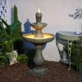 thumbnail image 6 of 45.3" High Large Traditional Italian Indoor Outdoor Decor Faux Stone Floor Fountain Waterfall 2-Tier Standing Basin Water Feature for Outside Garden Patio Yard Backyard Porch, 6 of 8
