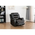 thumbnail image 4 of Ilyiano Two Tone Faux Leather Rocker Recliner In Black, 4 of 5