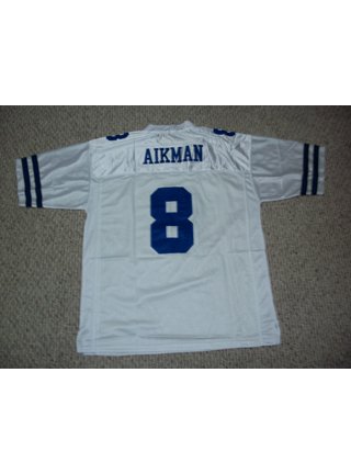 Troy Aikman Jersey #8 Dallas Unsigned Custom Stitched Blue