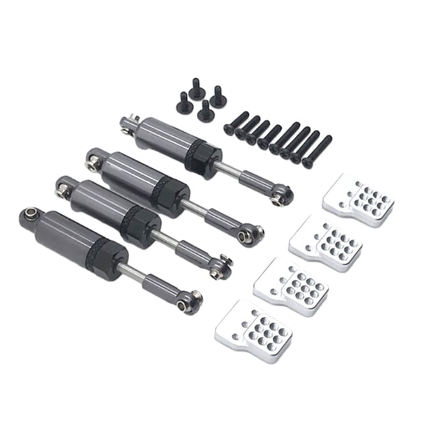 Tholdsy Amortiguador ajustable de Metal de aleación de aluminio, soporte de choque para 1/16 WPL C14 C24 RC, piezas de coche Wltoys Kits de construcción modelo Color titanio
