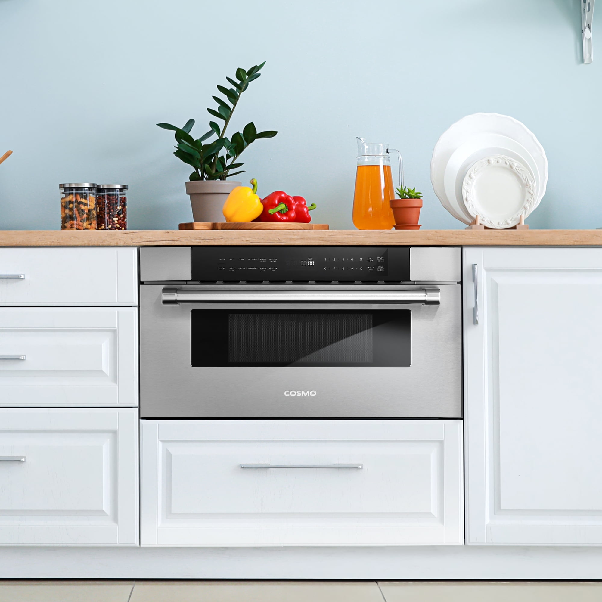 Cosmo 30 in. Haven Collection 1.2 cu. ft. Built-in Microwave Drawer, Touch Controls, Stainless Steel