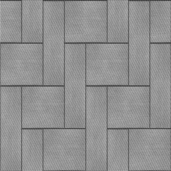 Ahgly Company Indoor Square Patterned Sonic Silver Gray Area Rugs, 4' Square
