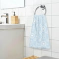 thumbnail image 6 of SKYSONIC 2 PCS Hand Towels, Blue & White Floral Pattern 16 x 28 Inch Soft Highly Absorbent Cotton Bathroom Towels for Bathroom Ktichen Travel SPA Gym, 6 of 7