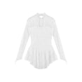 thumbnail image 4 of inhzoy Women's Floral Lace Lyrical Dance Dress Mock Neck Ballet Dance Leotard Dresses Ivory X-Small, 4 of 6
