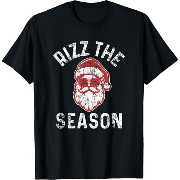 Rizz The Season Funny Christmas Rizzmas Santa Claus Rizzler T-Shirt