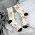 thumbnail image 5 of Disketp Floral Unisex Crew Socks Lightweight Breathable Ventilation Ankle Socks, Mid-calf socks for Daily, 5 of 6