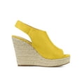 thumbnail image 3 of BLISSFUL STEP Women's Espadrilles Platform Heel Wedges Sandals Yellow 8, 3 of 7