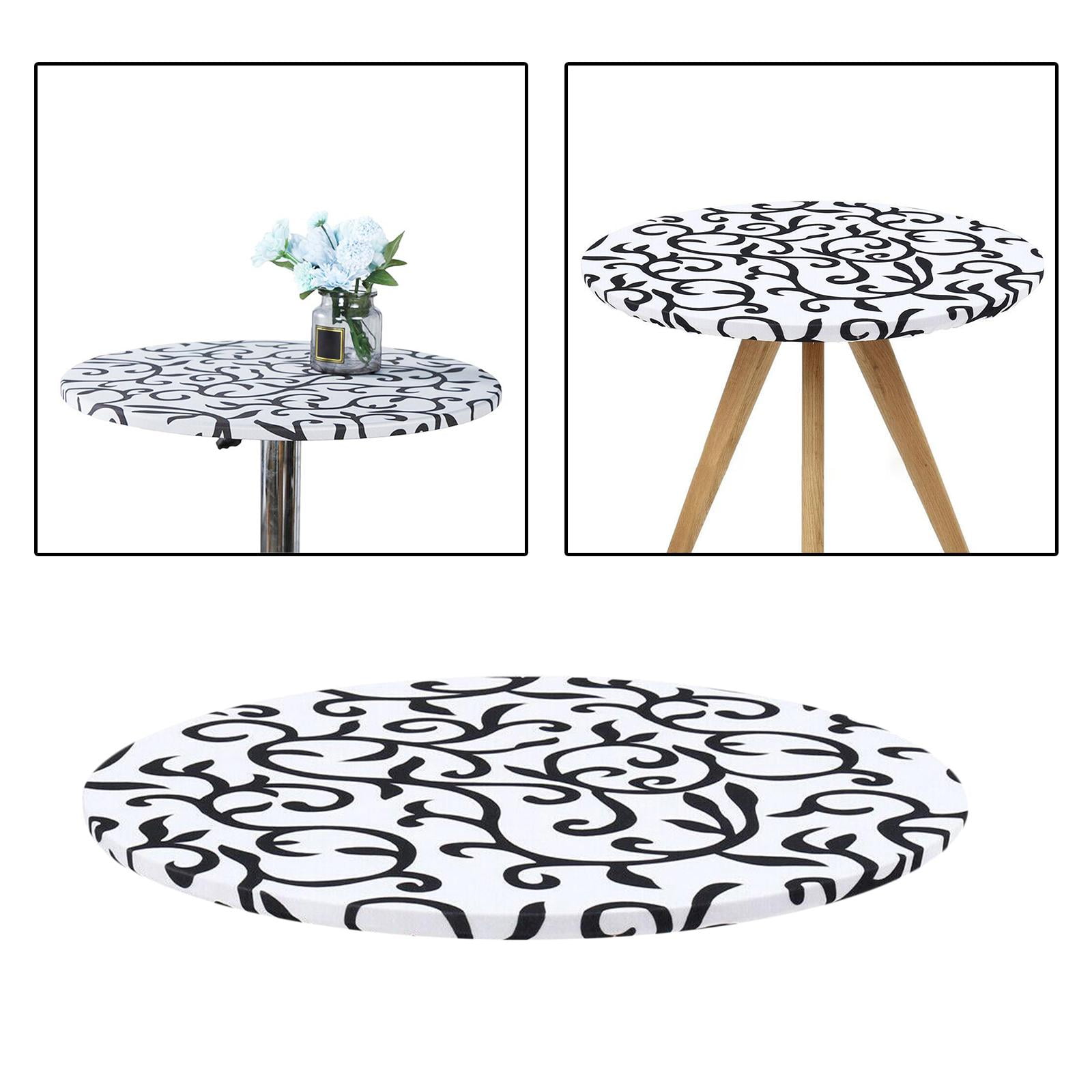 Fashion Round Elastic Table Cover Stretch Tablecloths Cocktail Table