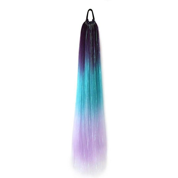 HEATSHAKING Colored Hair Ponytail for Kids Deep Purple for Girls and Women 1Pack