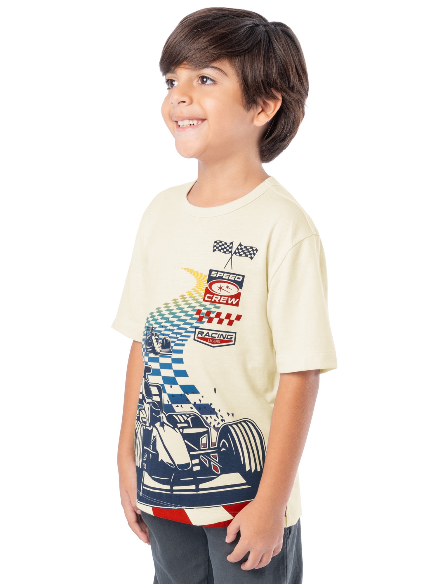 Wonder Nation Boy's Short Sleeve Elevated Graphic T-Shirt, Sizes 4-18 & Husky