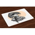 thumbnail image 1 of Ambesonne Russian Place Mats Set of 4, Slavic Woman, Standard Size, Pale Peach White, 1 of 4
