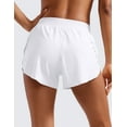 thumbnail image 2 of CRZ YOGA Mid Waisted Dolphin Athletic Shorts for Women 4 Inches with Liner, 2 of 4