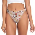 thumbnail image 1 of Balery Christmas Gnomes Santa Claus Tangas de Algodón para Mujer con Estampado – Ropa Interior Sexy, Transpirable, G-string-X-Large, 1 of 6