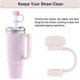 thumbnail image 2 of 2025 6Pcs Straw Topper Cap, 0.4in 10mm Soft Silicone Straw Covers for for Stanley Tumbler 40-20 oz, Dust-Proof and Leak-Proof Reusable Drinking Straw, 2 of 5