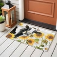thumbnail image 5 of Retro Farmhouse Floral 2'x3' Washable Rug, Yellow Sunflowers Cows Butterfly Wood Non-Slip Soft Doormat Area Rugs for Entrance Bathroom Bedsides, Carpet for Kitchen Bedroom, Entryway Floor Mat, 5 of 9