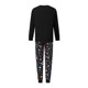 thumbnail image 2 of Conjunto de pijamas navideños familiares a juego con estampado de luces de guirnalda de letras. Pijamas de vacaciones para papá, mamá y niños., 2 of 9