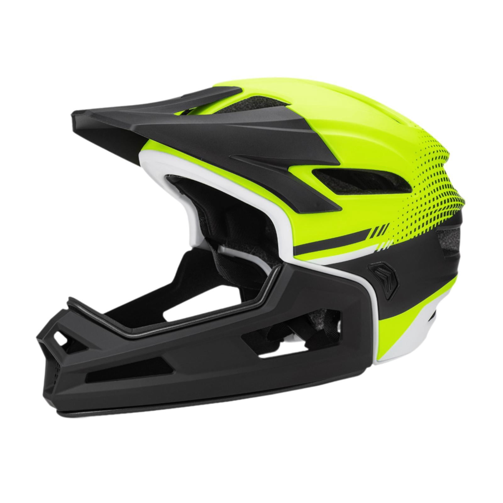 DimyFew Adjustable Full Face Helmet for Cycling And Outdoor Activities for Men And Women Black Yellow