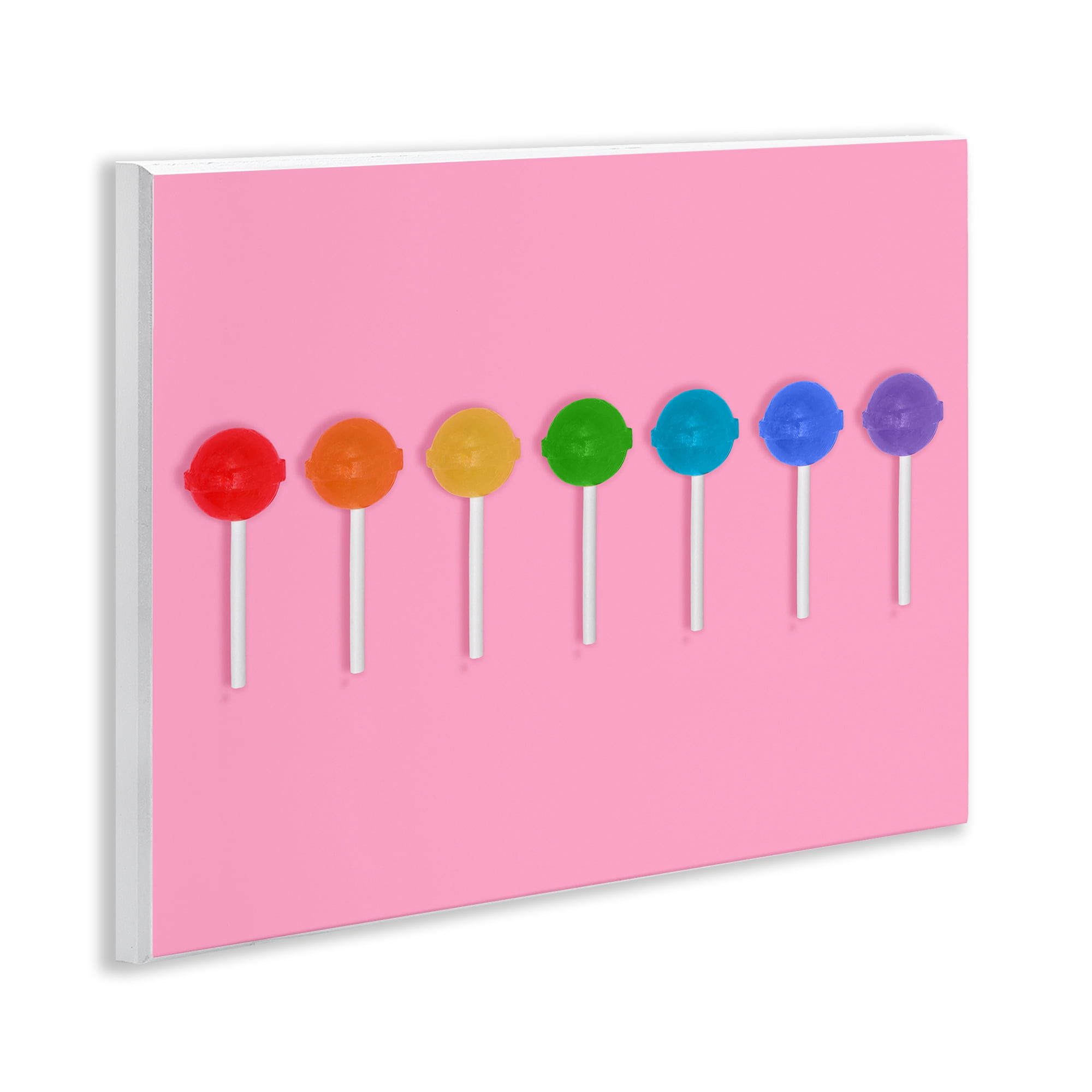 Stupell Industries Row of Rainbow Lollipops Wall Plaque Art, design by LISH Creative
